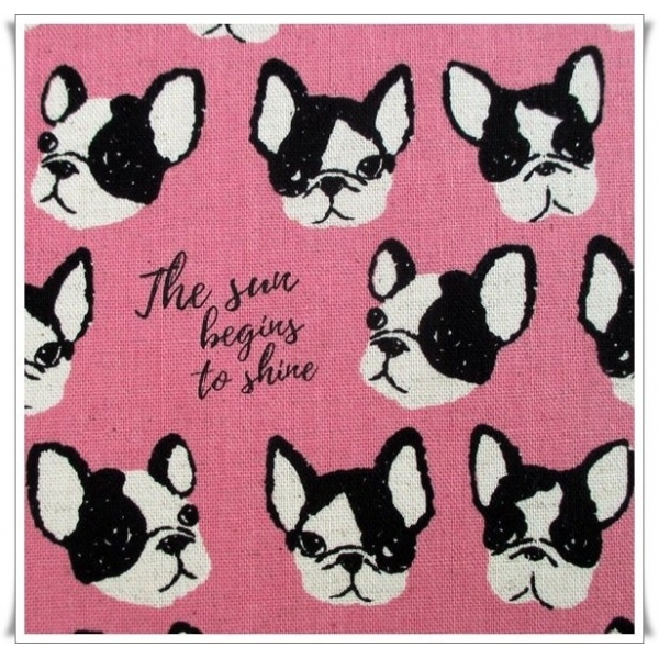 Fat quarter pink dogs