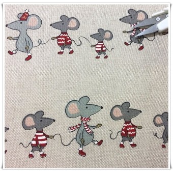 Retal loneta mouse party - 100x70 cms