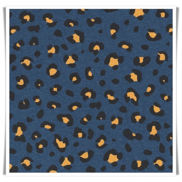Retal loneta cobalto animal print - 49cms