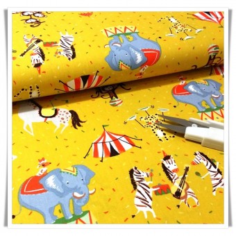 Tela circus mostaza