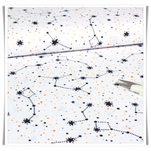 Retal loneta impermeable con dibujos de constelaciones
