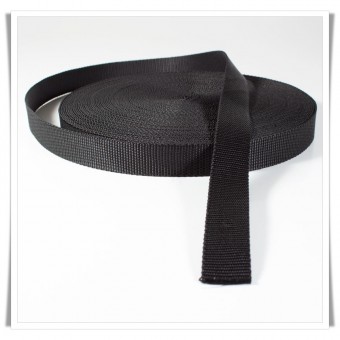 Cinta de cinturón negro 25mm fina