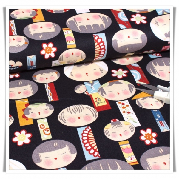 Tela patchwork kokeshi de Alexander Henry