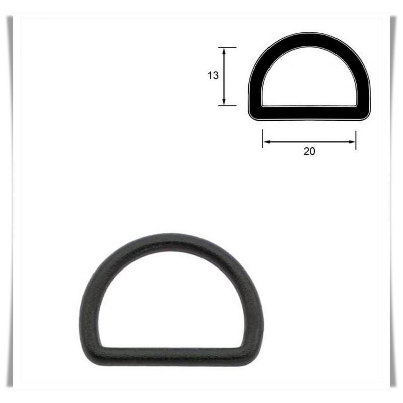 Anilla oval plástico de 2 cms