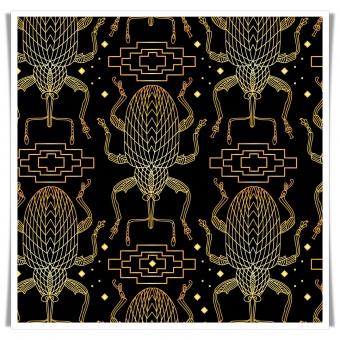 Tela estampada cyber beetle