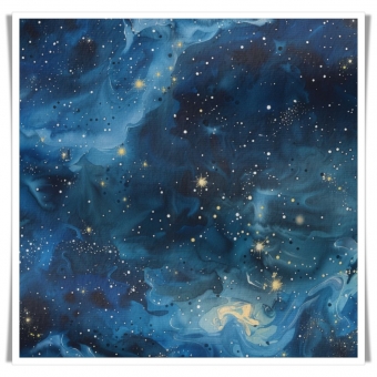 Tela estampada cielo con estrellas