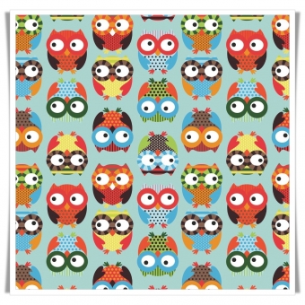Tela infantil estampado buhos