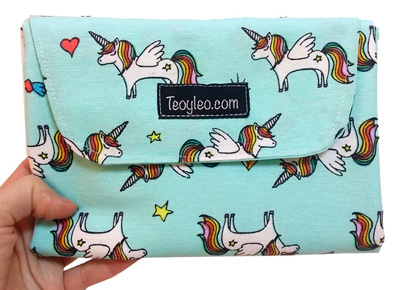Bolsito con tela unicornios
