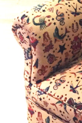 Tela tapizar sofa detalle