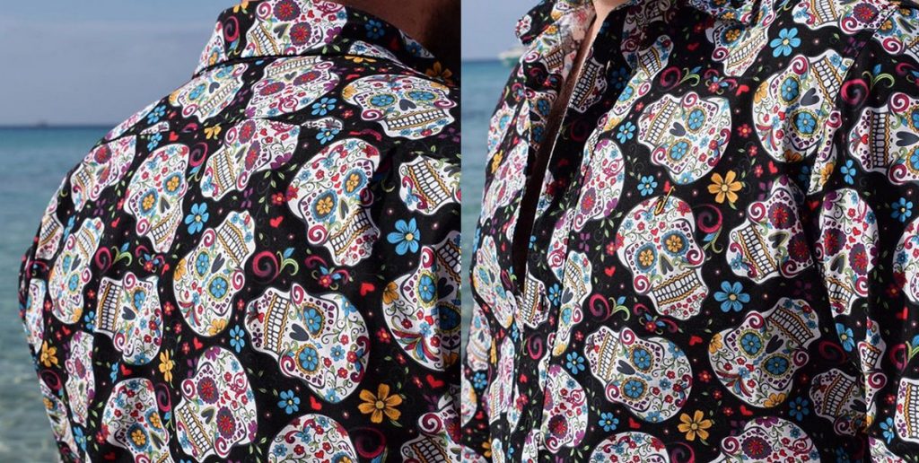 Telas para camisas con calaveras