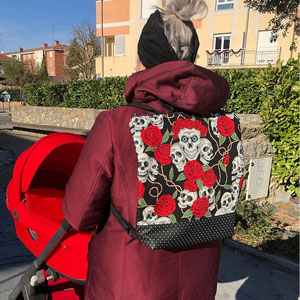 Mochila tela rose tattoo