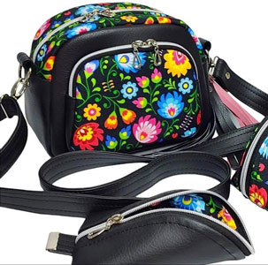 Bolso tela flores