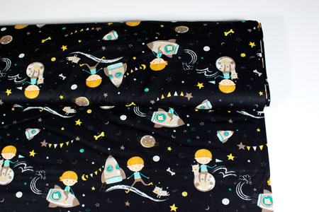 Tela infantil espacio