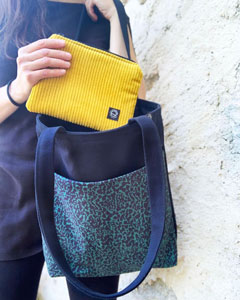 Bolso tela softshell animal print esmeralda