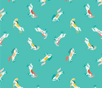 fat quarter horses de Art Gallery