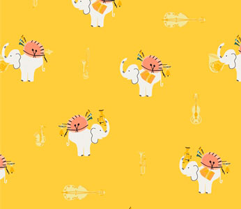 fat quarter musical parade de Art Gallery