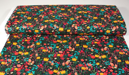 Detalle tela flores