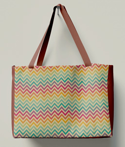 Bolsa tela chevron