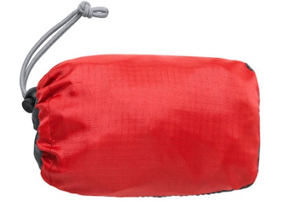 Bolsita confeccionada con tejido ripstop rojo
