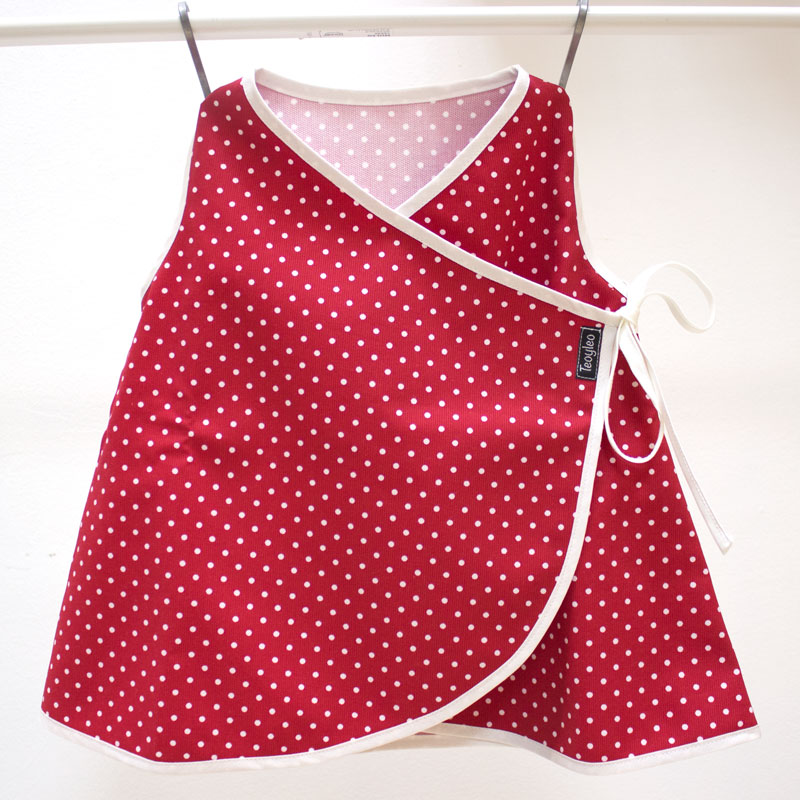 Vestido bebe tela pique rojo