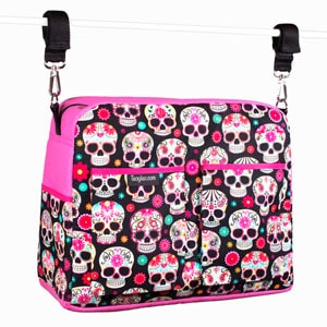 Bolso con tela paisley skulls