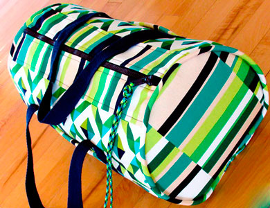 Bolsa deporte tela Stripes Emerald