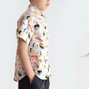 Camisa infantil con tela sushi