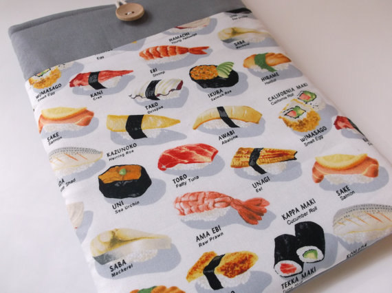 Funda ipad tela sushi