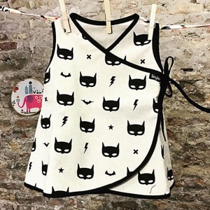 Tela para vestido bebe batman