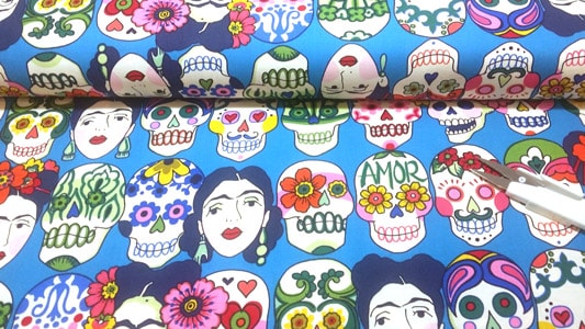 Detalle tela Frida turquesa
