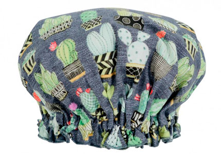 Gorrito para la ducha con tela de cactus