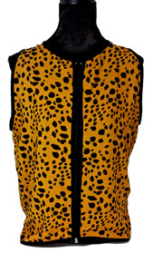 Camiseta tela de viscosa leopard print