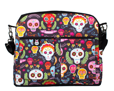 Tela calaveras bolso