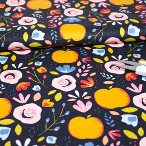 Tejido estampado flores