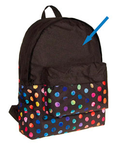 Tela impermeable negra para coser mochila infantil