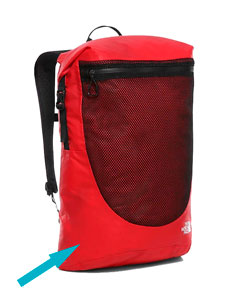 Tela impermeable roja para mochila